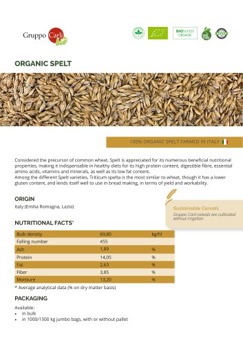 ORGANIC SPELT