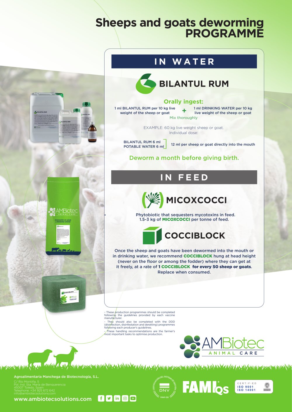 Balance Programme &middot; Deworming of goats and sheep - AMBiotec