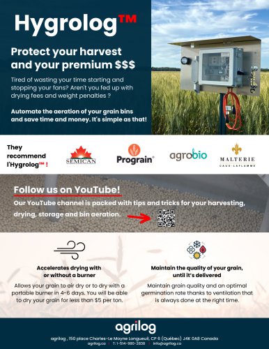 Hygrolog -  Dry your grain, without the hassles