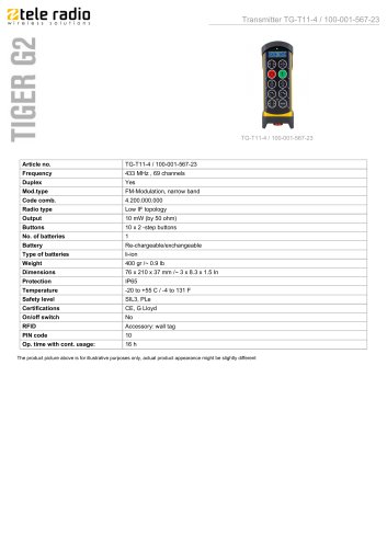 TG-T11-4 / 100-001-567-23