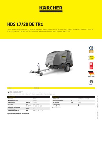 HDS 17/20 DE TR1