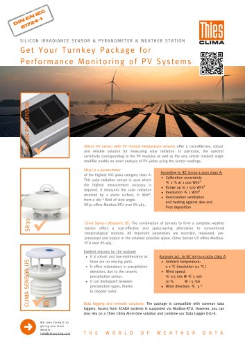 SILICON IRRADIANCE SENSOR & PYRANOMETER & WEATHER STATION