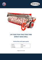 UM 7926/7934/7942/7950/7966  DIRECT SEED DRILL