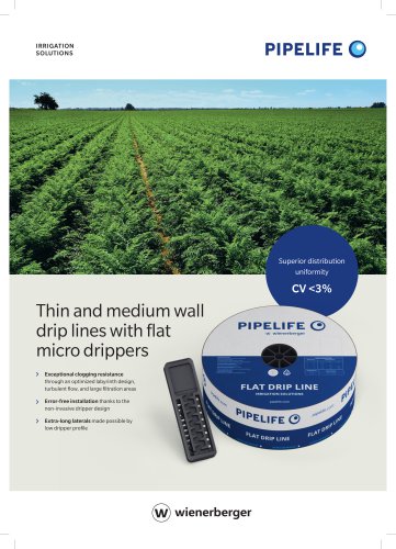 Thin and medium wall drip lines with flat  micro drippers