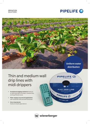 Thin and medium wall drip lines with  midi drippers